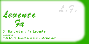 levente fa business card